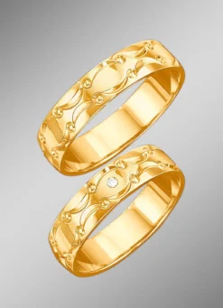 Trauring mit Wellen-Design