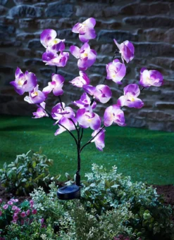 Täuschend echte Solar-Orchidee