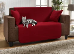 Unempfindliche Sessel-,Couch- und Armlehnenschoner aus Chenille