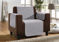 Unempfindliche Sessel-,Couch- und Armlehnenschoner aus Chenille