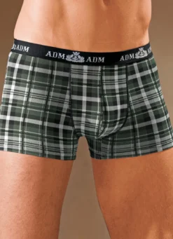 Viererpack Pants aus Feinjersey, kariert