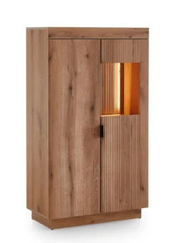 Vitrine, 2-türig, mit LED-Beleuchtung und Softclose