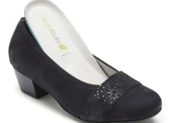 Waldläufer, bequeme Damen-Pumps, Weite K, mit herausnehmbarem Fußbett