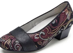 Waldläufer, bequeme Damen-Pumps, Weite K, mit herausnehmbarem Fußbett