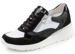 Waldläufer, bequeme Damen-Schnürschuhe, Weite H, mit herausnehmbarem Fußbett