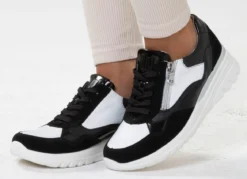 Waldläufer, bequeme Damen-Schnürschuhe, Weite H, mit herausnehmbarem Fußbett