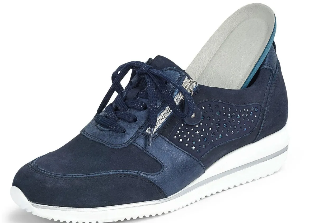 Waldläufer, bequeme Damen-Schnürschuhe, Weite H, mit herausnehmbarem Fußbett