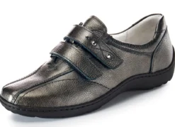 Waldläufer, bequeme Damen-Slipper, Weite H, mit herausnehmbarem Fußbett