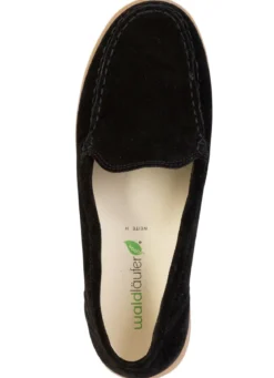 Waldläufer, bequeme Damen-Slipper, Weite H, mit herausnehmbarem Fußbett