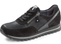 Waldläufer, bequeme Damen-Sneaker, Weite H, mit herausnehmbarem Fußbett