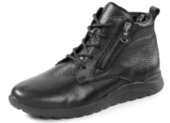 Waldläufer, bequeme Damen-Stiefeletten, Winterschuhe, Weite H, aus Hirschleder