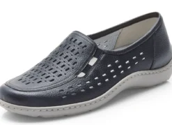 Waldläufer, sommerliche Damen-Slipper, Weite H, mit herausnehmbarem Fußbett