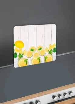 Wandblende aus Glas mit Zitronen-Motiv