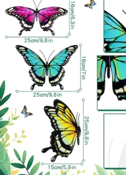 Wanddeko 3er-Set "Schmetterling"