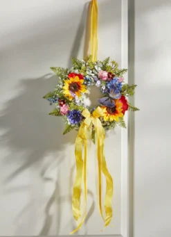 Wandkranz mit Sonnenblumen