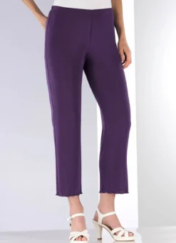 Weich fließende, 7/8-lange Hose
