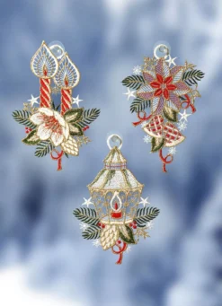 Weihnachtliche Fensterbilder, 3er-Set