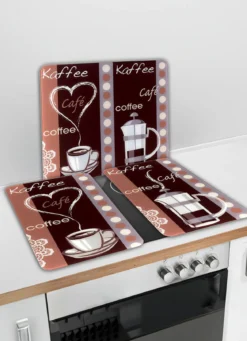 WENKO Wandblende / Herdabdeckplatten, Kaffee