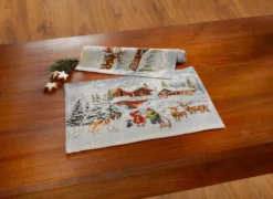 Winterliche Tisch- und Raumdekoration in Gobelin-Qualität