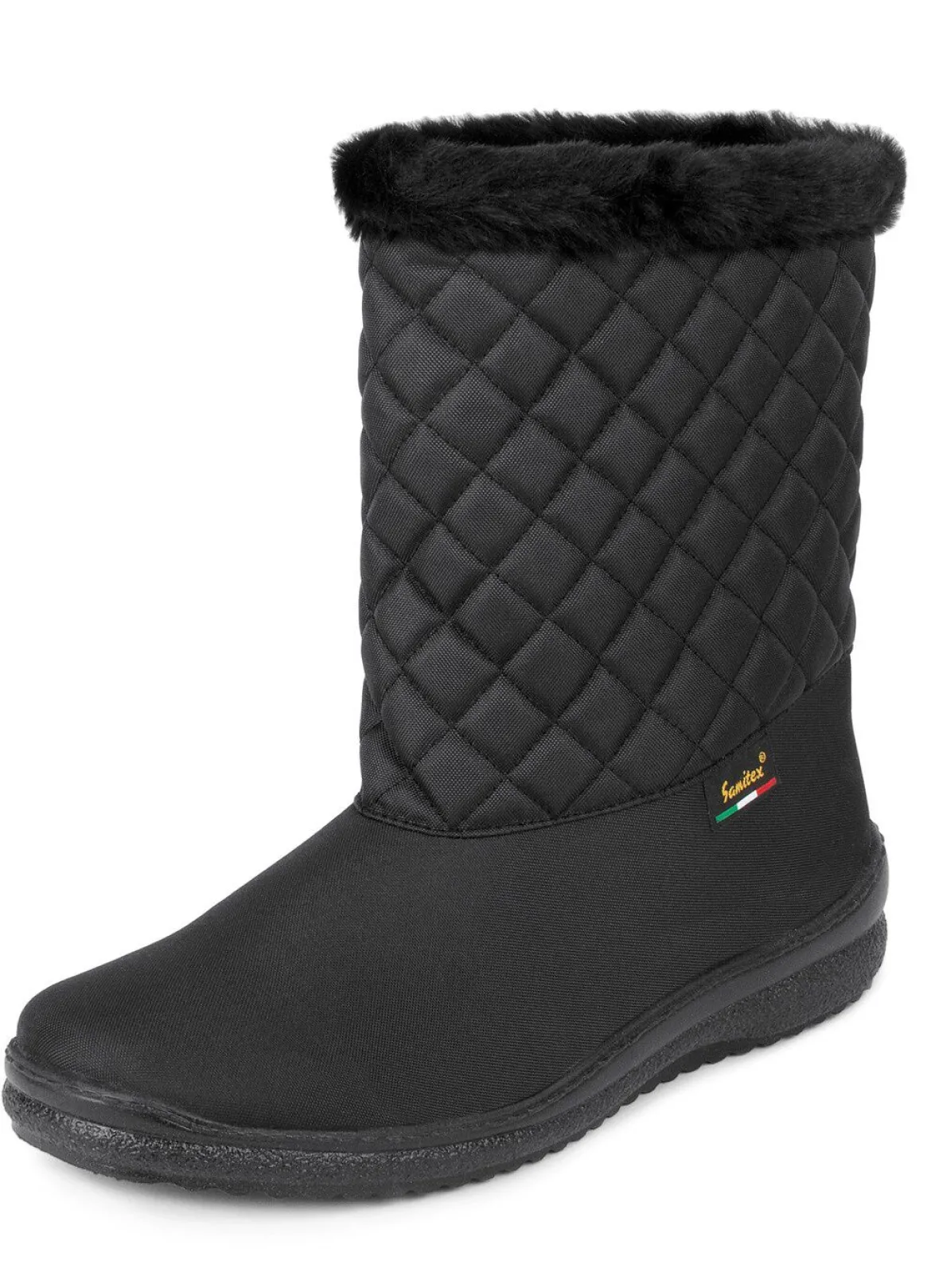 Winterstiefel mit Kunstpelzkragen