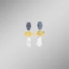 Zauberhafte Ohrstecker in Tricolor