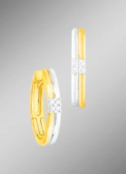 Zeitlose Creolen in Bicolor mit Brillanten