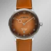 Zeppelin-Quartz-Herrenuhr mit Edelstahlgehäuse und Lederband