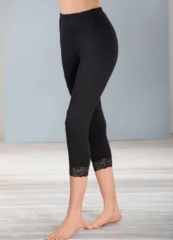 Zweierpack Leggings mit toller Spitze