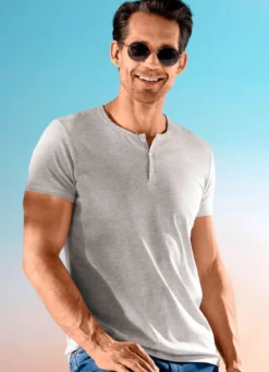 Zweierpack Shirts mit kurzer Knopfleiste