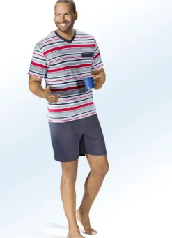 Zweierpack Shortys mit V-Ausschnitt und Brusttasche